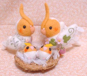 オカメの親子