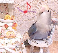 イス上のすみれ