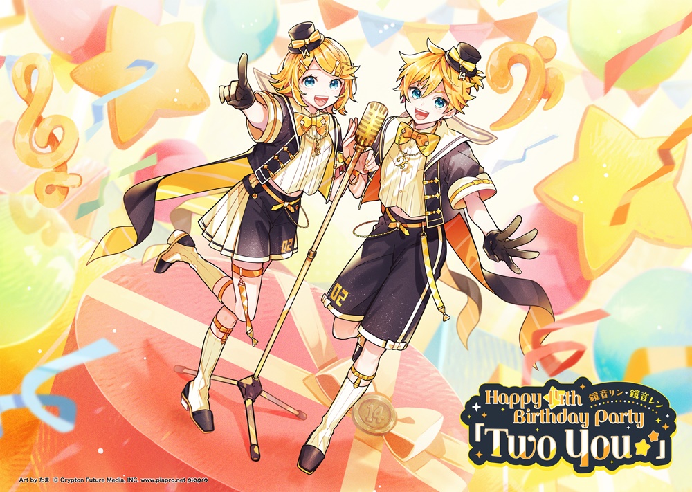 【超特価sale開催】  ネタバレ注意!!!】鏡音リン・レン Happy 14th Birthday Party ピンズ・ピンバッジ・缶バッジ