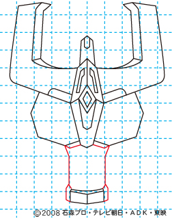 仮面ライダーキバ ライジングイクサ イラストの描き方 09
