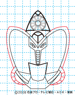 仮面ライダーキバ サガ イラストの描き方09