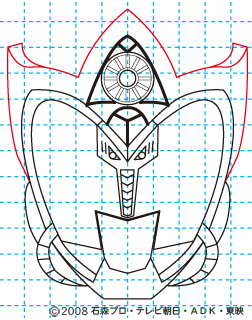 仮面ライダーキバ サガ イラストの描き方10