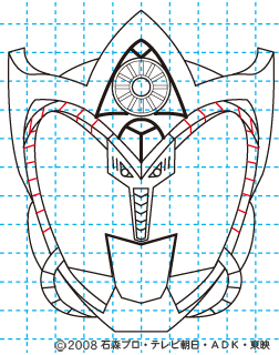 仮面ライダーキバ サガ イラストの描き方12