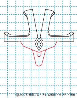 仮面ライダーキバ イクサ イラストの描き方 Illustrator作成 04