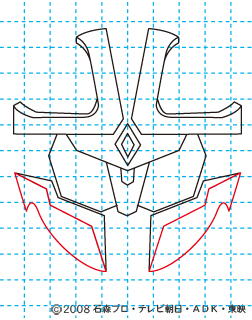 仮面ライダーキバ イクサ イラストの描き方 Illustrator作成 07