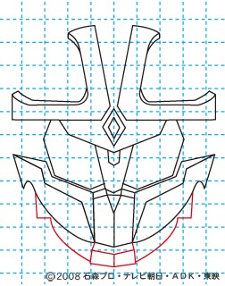 仮面ライダーキバ イクサ イラストの描き方 Illustrator作成 09