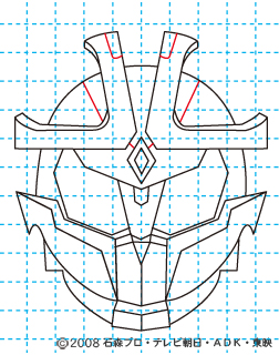 仮面ライダーキバ イクサ イラストの描き方 Illustrator作成 11