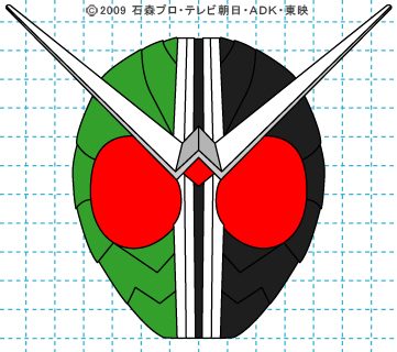 仮面ライダーｗ ダブル の描き方 きゃらかき 子供が喜ぶキャラクターのイラスト講座