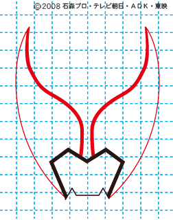 仮面ライダーキバ イラストの描き方 キバ(キバフォーム) MASKED RIDER KIVA02