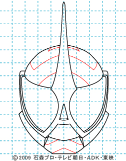 仮面ライダーW(ダブル) 仮面ライダーアクセル イラストの描き方 07