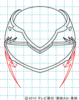 天装戦隊ゴセイジャー ゴセイレッド イラストの描き方 gosei red06