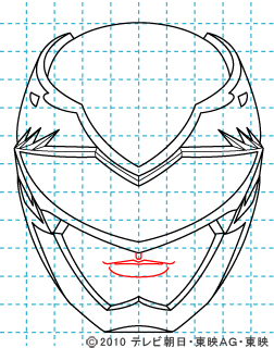天装戦隊ゴセイジャー ゴセイレッド イラストの描き方 gosei red09