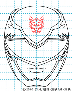 天装戦隊ゴセイジャー ゴセイレッド イラストの描き方 gosei red10