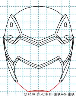 天装戦隊ゴセイジャー ゴセイレッド イラストの描き方 gosei black07