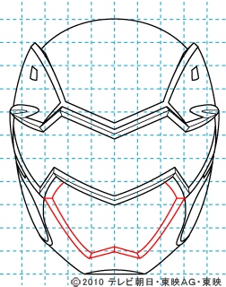 天装戦隊ゴセイジャー ゴセイブラック イラストの描き方 gosei black08