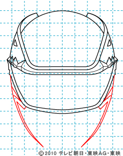 天装戦隊ゴセイジャー ゴセイブルー イラストの描き方 gosei blue06