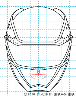 天装戦隊ゴセイジャー ゴセイブルー イラストの描き方 gosei blue09