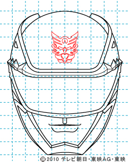 天装戦隊ゴセイジャー ゴセイブルー イラストの描き方 gosei blue10