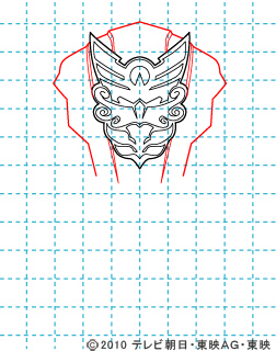 天装戦隊ゴセイジャー ゴセイナイト イラストの描き方 gosei knight03