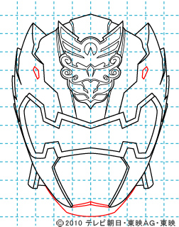 天装戦隊ゴセイジャー ゴセイナイト イラストの描き方 gosei knight07
