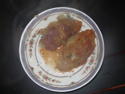 完成したギョウザ