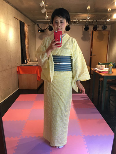 東京三日目はおニューなキモノモダンのハナミズキ！！！ | 多奈ゑりきもの