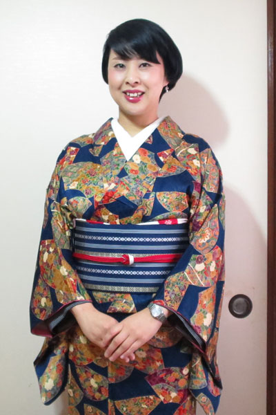 お稽古初めは小紋に博多献上スタイル | 多奈ゑりきもの