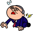 接骨治療:腰の痛み(ぎっくり腰)のイラスト