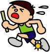 接骨治療:スポーツによるケガ(捻挫など)のイラスト