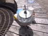 公園内で湯を沸かして