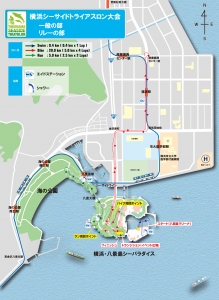 トライアスロンのコースマップ
