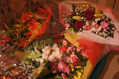 お祝いの花束