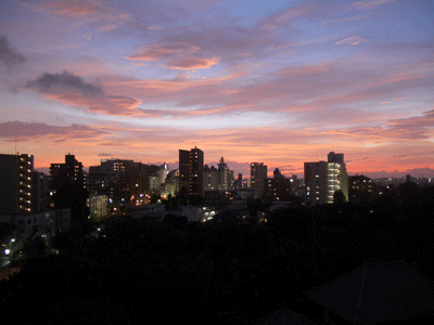 日本の家から見える空