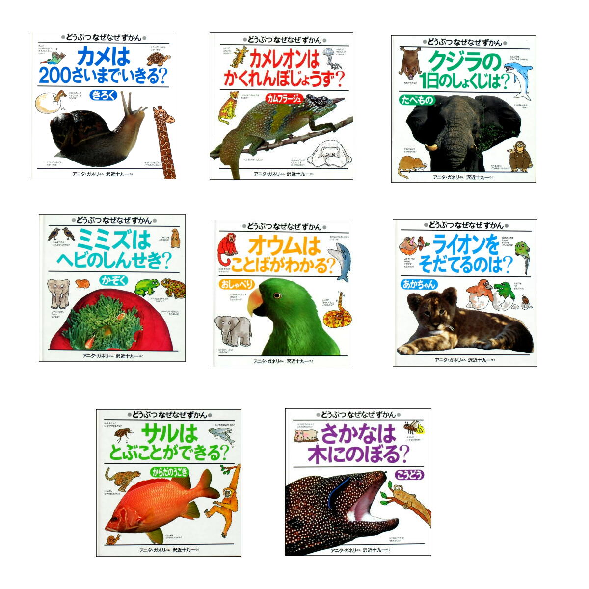 ☆絶版☆「どうぶつなぜなぜずかん」全8巻セット☆アニタ・ガネリ