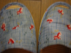 金魚のスリッパ