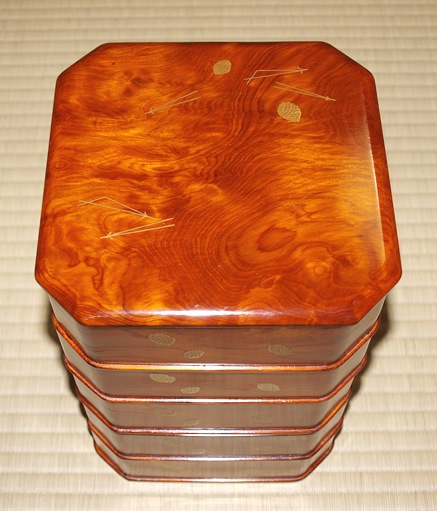 杉縁高 芦絵 茶道具 杉縁高 芦絵 茶道具