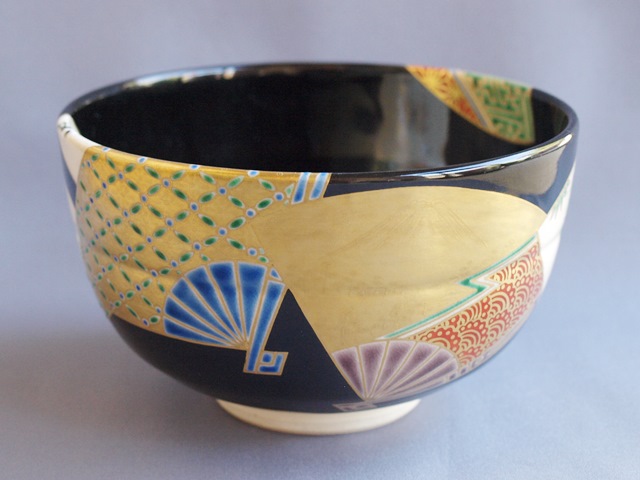 七代高橋道八 色絵扇面茶碗 | 茶道具 小西康のぶろぐ
