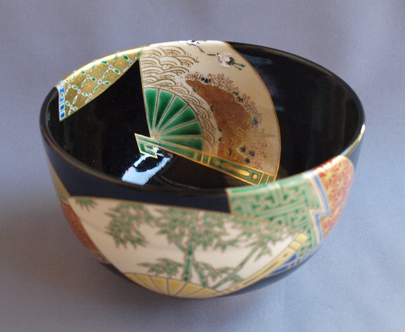 七代高橋道八 色絵扇面茶碗 | 茶道具 小西康のぶろぐ