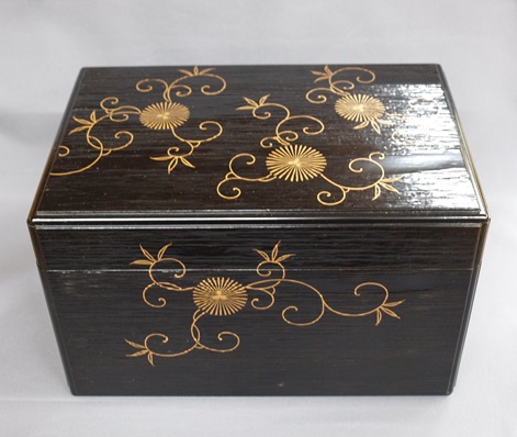 茶道具 木具師 橋村萬象 作 唐草蒔絵 朱八角盆 裏千家 淡々斎書 茶道具 橋村萬象 片木目茶箱 淡々斎 | 茶道具 小西康のぶろぐ