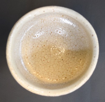 茶道具　志野茶碗　瀬戸焼　歌が書かれたお茶碗です 茶道具 志野茶碗 瀬戸焼 歌が書かれたお茶碗です