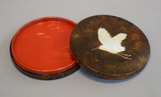 五代川端近左 青貝鷺香合 | 茶道具 小西康のぶろぐ