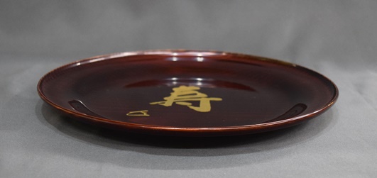 三角　漆　塗　皿　お盆　茶道　懐石　朱　６枚 天然木製漆塗 赤 丸盆 - 生活骨董と古布のアンティークショップ