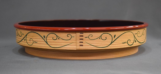 橋村万象　松唐草絵　曲　菓子盆　茶道具　菓子器 橋村万象 松唐草絵 曲 菓子盆 茶道具 菓子器 栗山園オンライン通販部 /