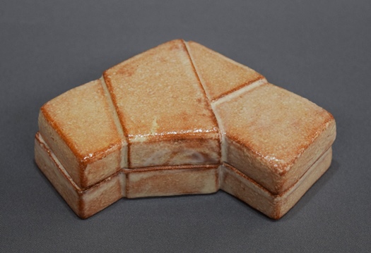 15代　坂倉新兵衛　陶器製香合 萩柿香合 十二代 坂倉新兵衛 造