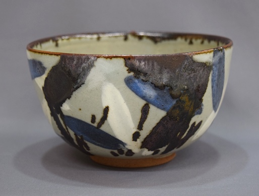 京焼・清水焼 宮川一三（香雲）作 乾山写 笹絵 茶碗 共箱 無傷