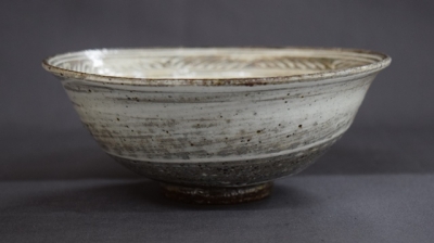 最上級】中里重利 唐津粉引茶盌 三好茶碗 最上級】中里重利 唐津粉引茶