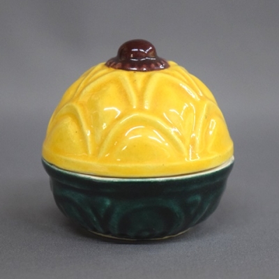 清閑寺窯 杉田祥平 交趾蕗のとう香合 | 茶道具 小西康のぶろぐ