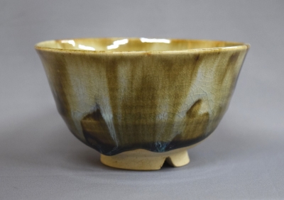 膳所焼茶碗二点 膳所焼 干支午茶碗 陽炎園造