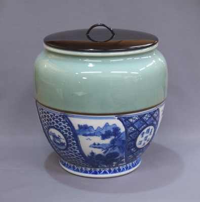 二代真葛香山 青磁釉 呉祥瑞 水指 | 茶道具 小西康のぶろぐ