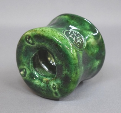 九代大樋長左衛門 青つくね蓋置 | 茶道具 小西康のぶろぐ